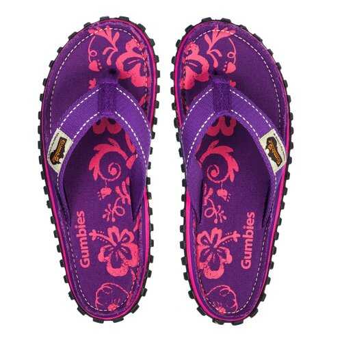 Шлепанцы женские Gumbies Islander Canvas Purple Hibiscus 2020 (41) в Экко
