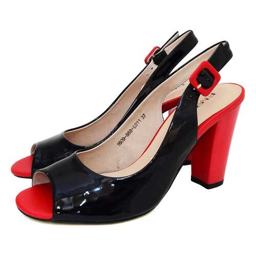 Туфли женские Flona 1609-888-L011 черные, красные 38 RU в Экко